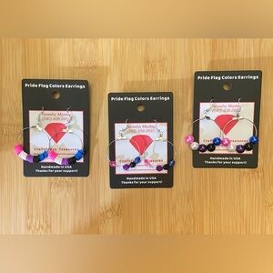 Genderfluid Flag Colors Hoop Earrings